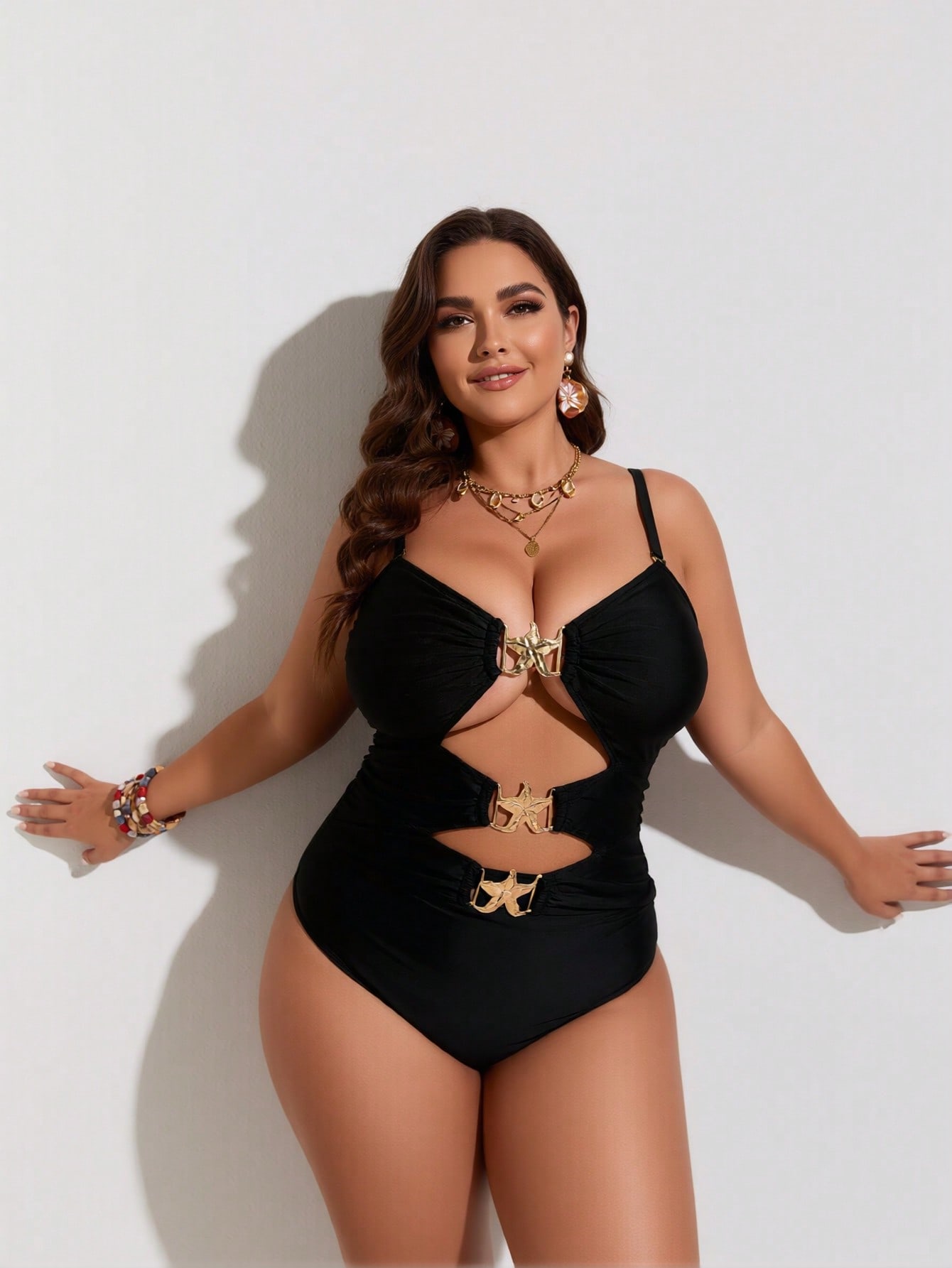 Novo Maiô Feminino Plus Size 2 - Swimsuit Bikini Ruched avaliação e preço