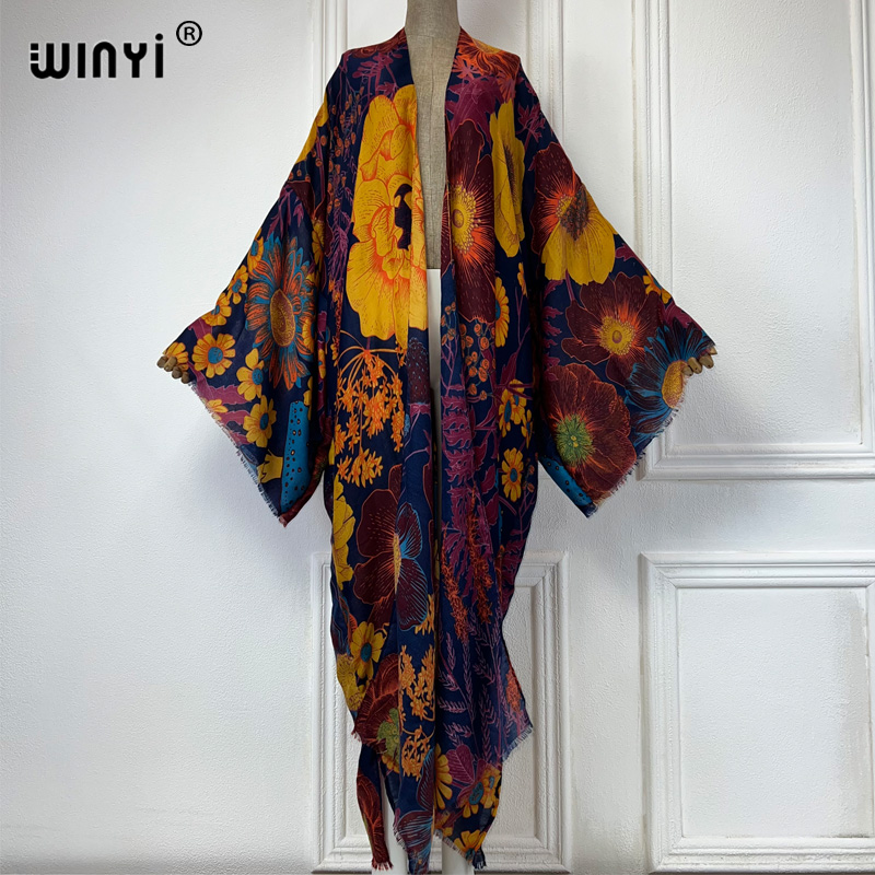 WINYI África Moda Verão Kimono - Cover Up Kaftan avaliação e preço