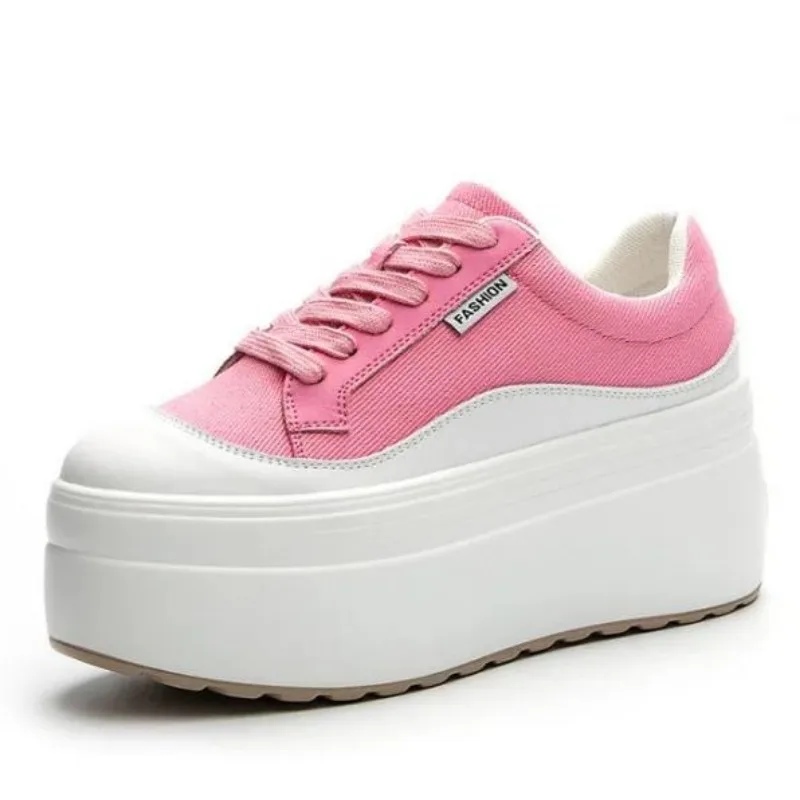 8cm nova lona de couro genuíno - Wedge Espadrille Women avaliação e preço
