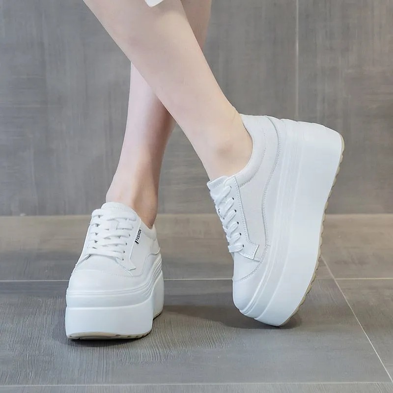 8cm nova lona de couro genuíno - Wedge Espadrille Women avaliação e preço
